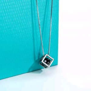 Home Black Moissanite Kalung Pria Wanita : 8mm 4ct 925 Sterling Silver Necklace Spherical Cut Classic Pendant