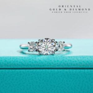 Moissanite Cincin Pria Wanita : 1.6ct D Color Engagement Rings Women 925 Sterling Silver