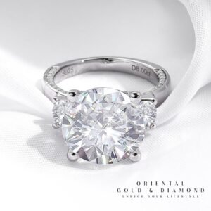 Moissanite Cincin Pria Wanita : 9.6 ct Women Sparkling Wedding Engagement Ring Jewelry