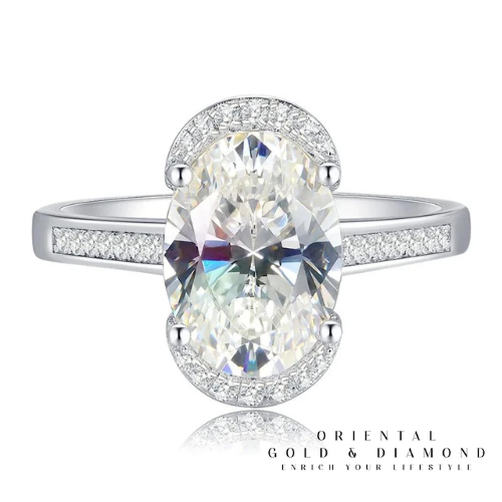 e746850d-0735-4f63-9aa5-ce6f37b7f358 Moissanite Cincin Pria Wanita : Oval 3.5 Carat Diamond Engagement Rings For Women Jewelry